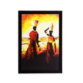 Walking Tribal Woman Matt Textured UV Art Painting Kafalo