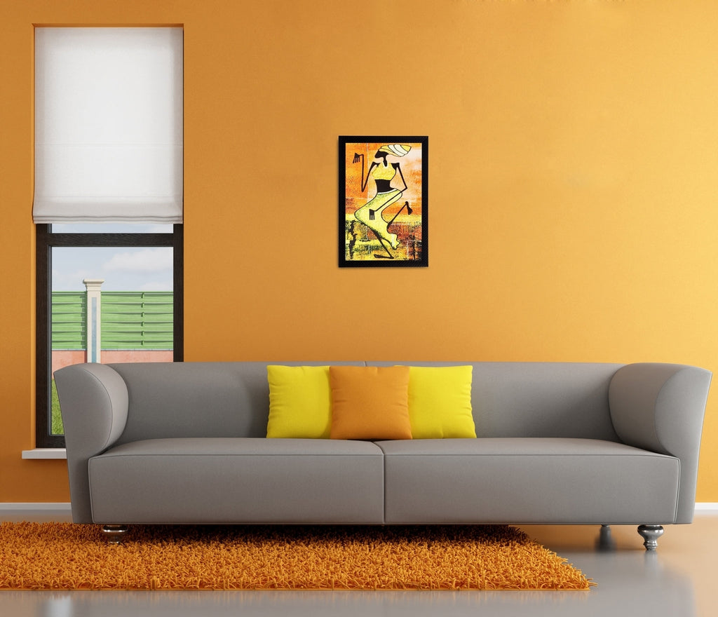 Abstract Lady Matt Textured UV Art Painting Kafalo