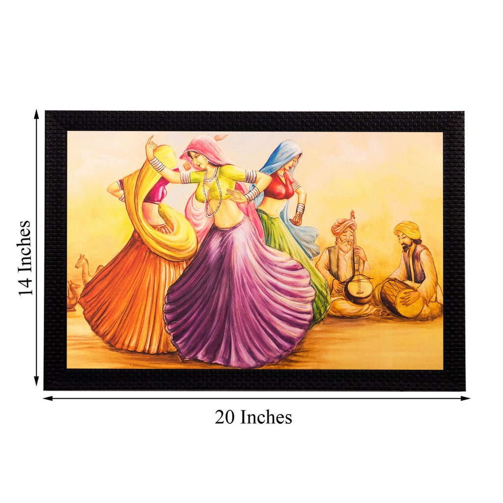 Dancing Village Women Matt Textured UV Art Painting Kafalo