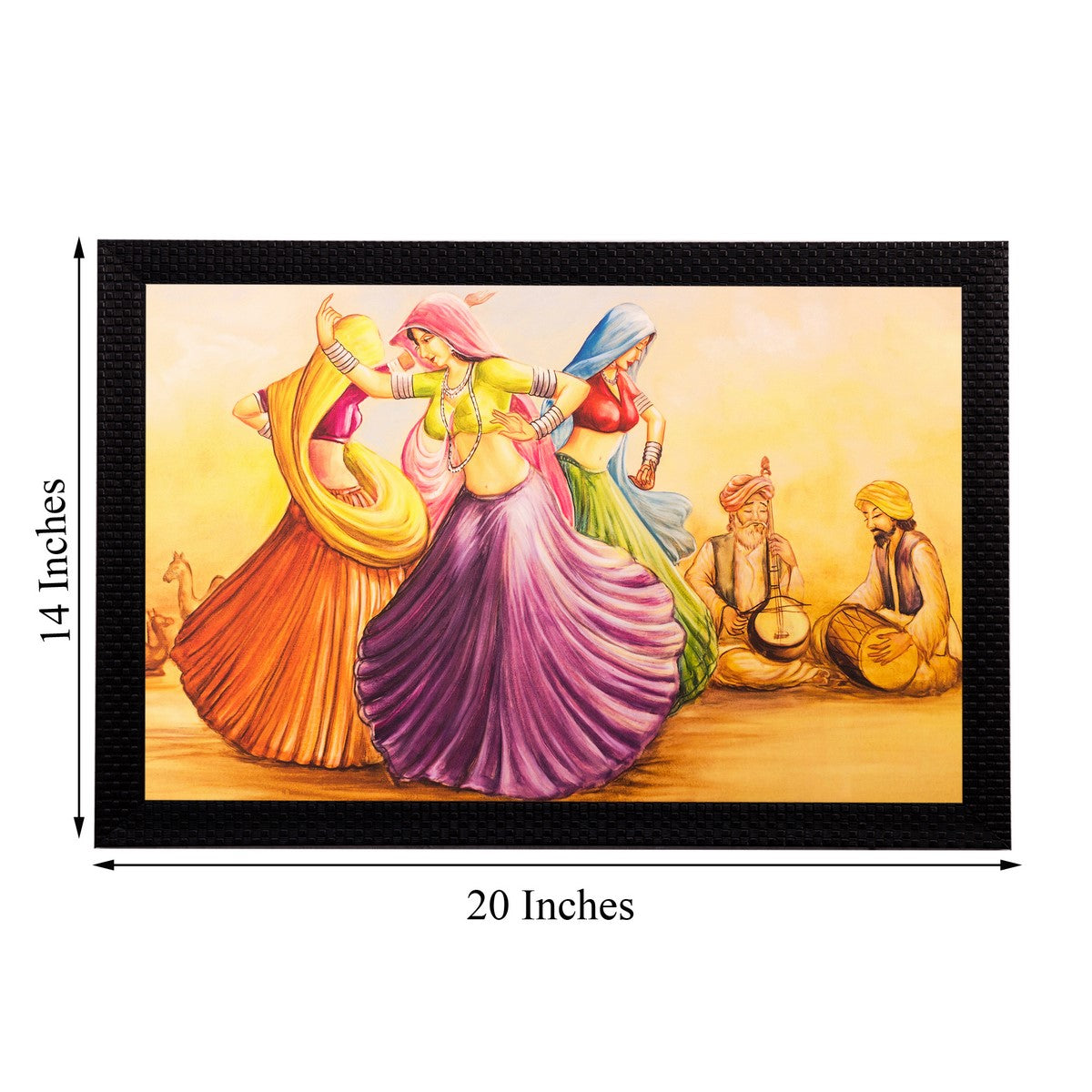 Dancing Village Women Matt Textured UV Art Painting Kafalo