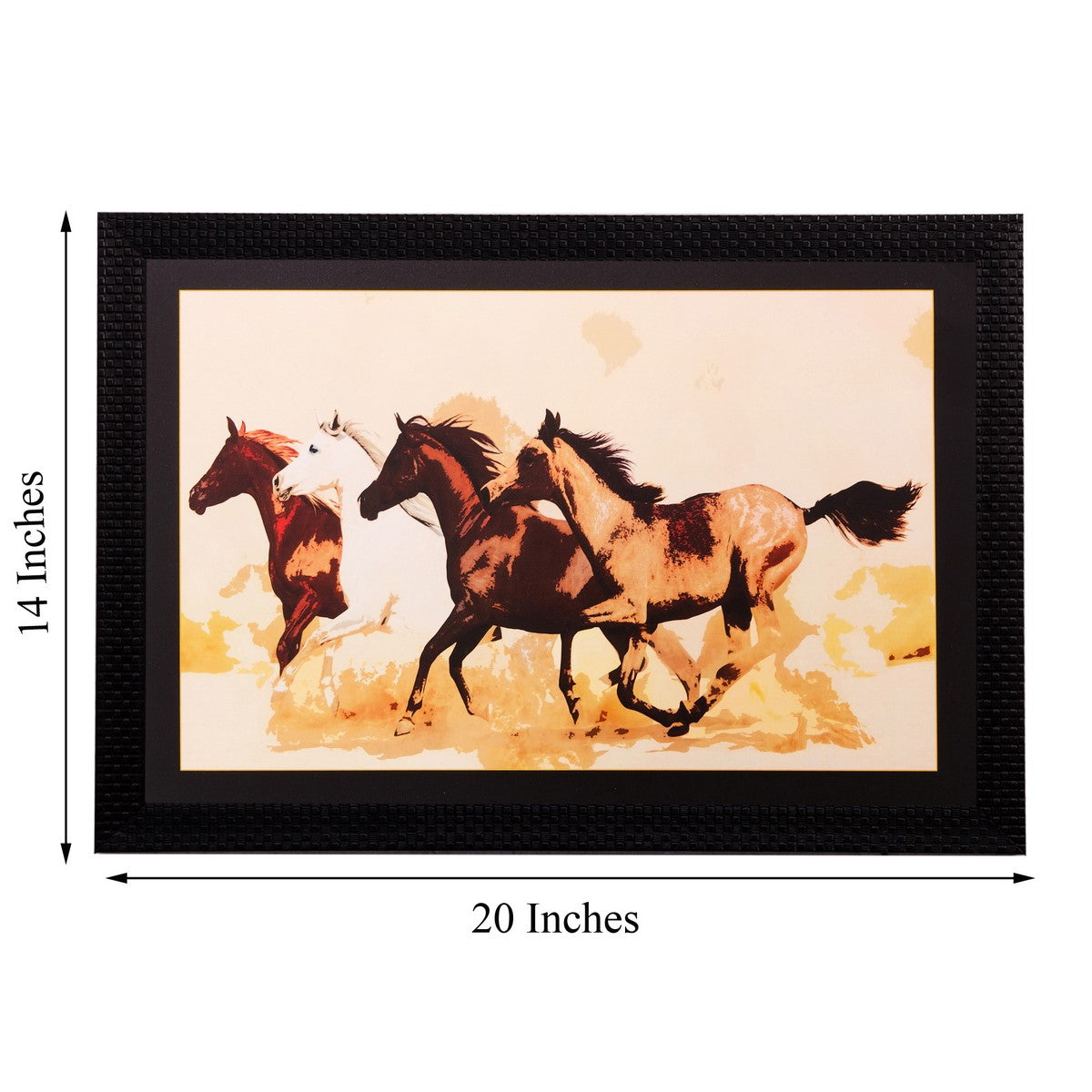 Running Horses Matt Textured UV Art Painting Kafalo