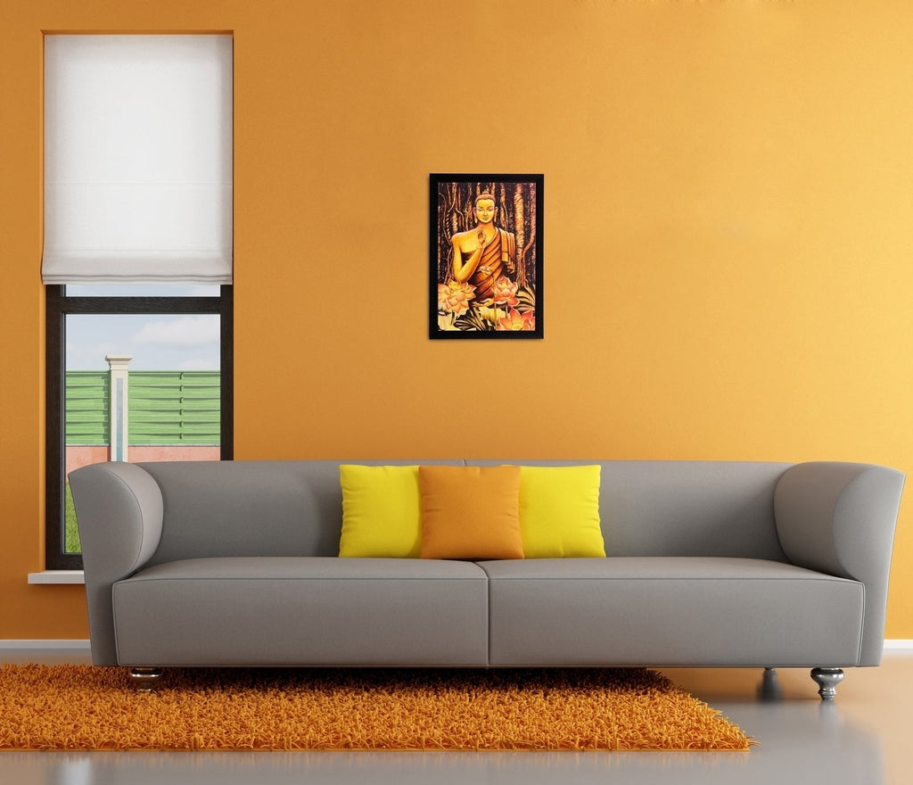 Lord Buddha Matt Textured UV Art Painting Kafalo