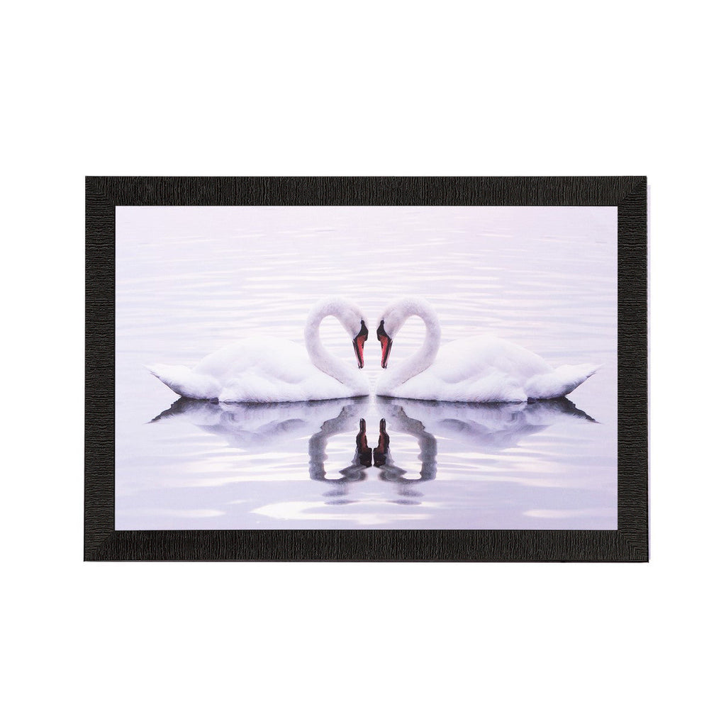 Loving Swans Matt Textured UV Art Painting Kafalo
