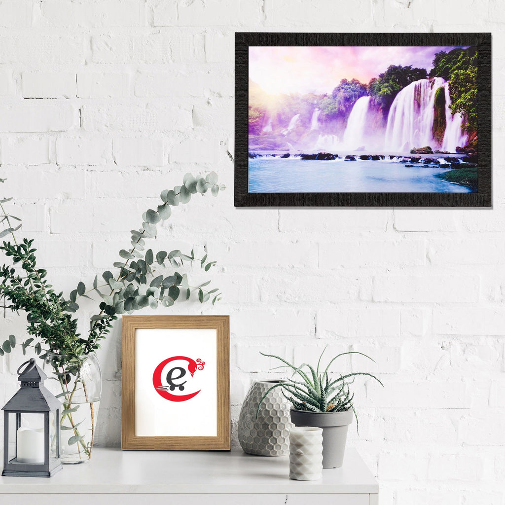 Wonderful Waterfall View Matt Textured UV Art Painting Kafalo