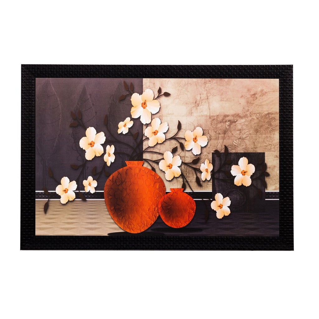 Botanical Off White Flower Matt Textured UV Art Painting Kafalo