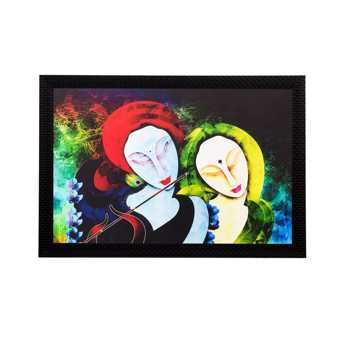 Radha Krishna Matt Textured UV Art Painting Kafalo