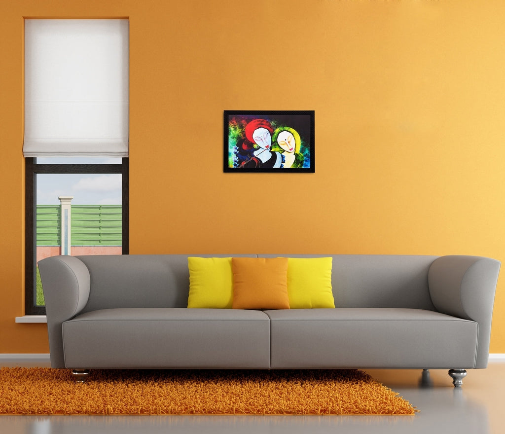Radha Krishna Matt Textured UV Art Painting Kafalo