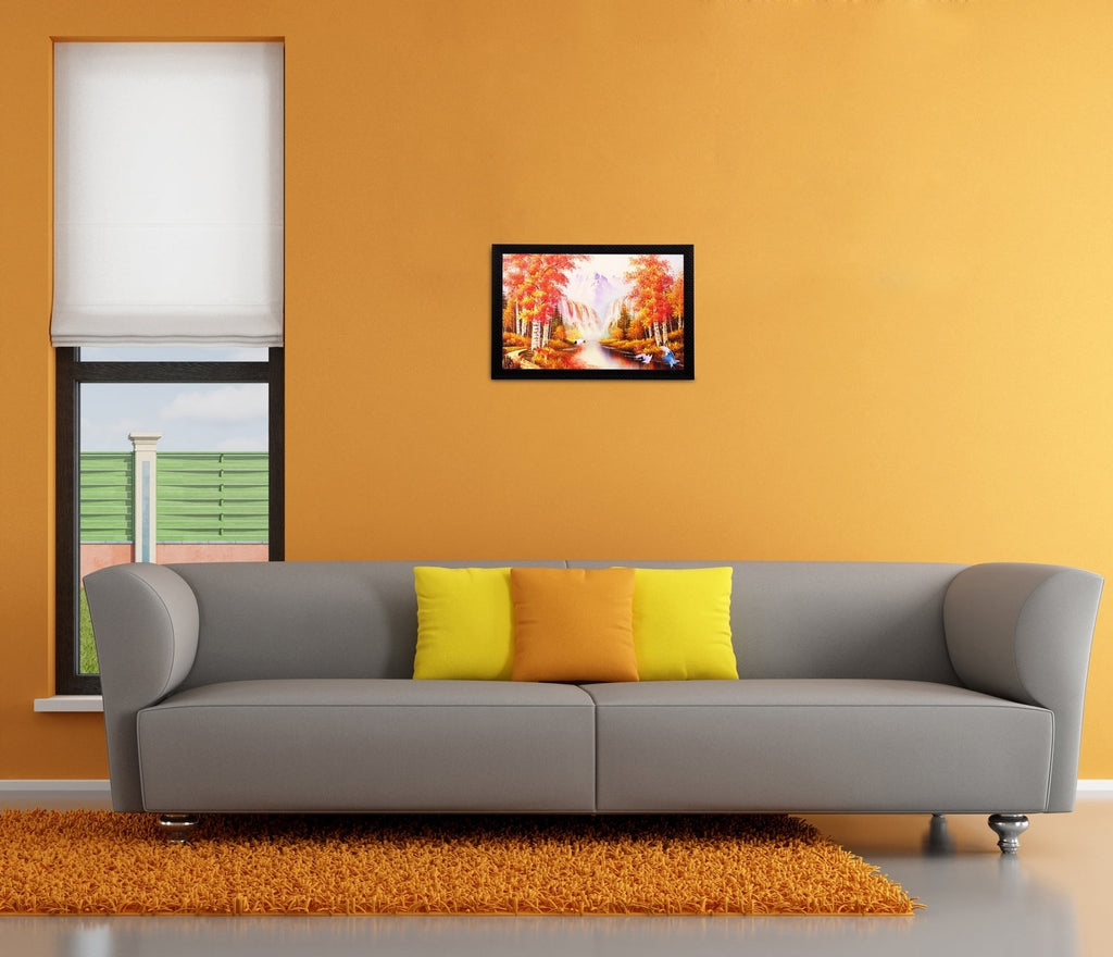 Fall Season View Matt Textured UV Art Painting Kafalo