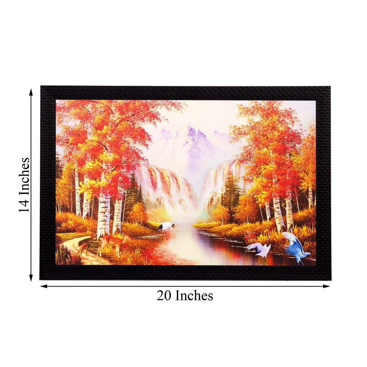 Fall Season View Matt Textured UV Art Painting Kafalo