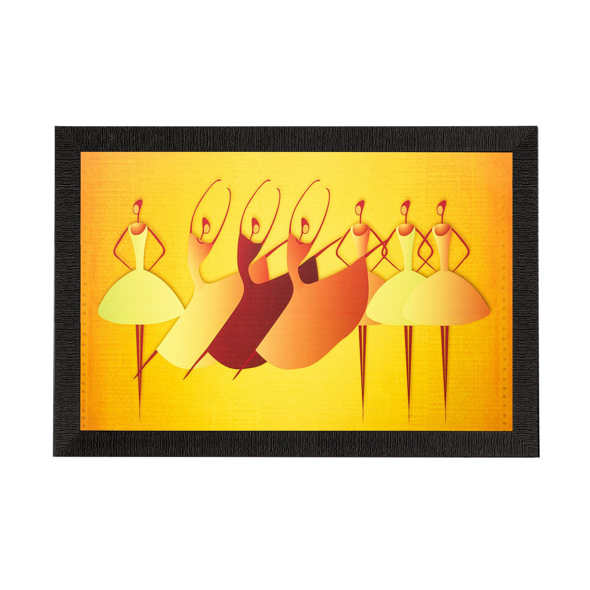 Abstract Dancing Tribal Girls Matt Textured UV Art Painting Kafalo