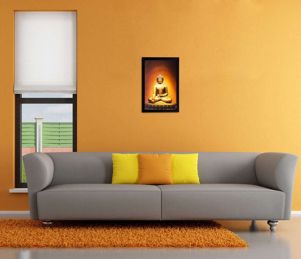 Spiritual Lord Buddha Matt Textured UV Art Painting Kafalo