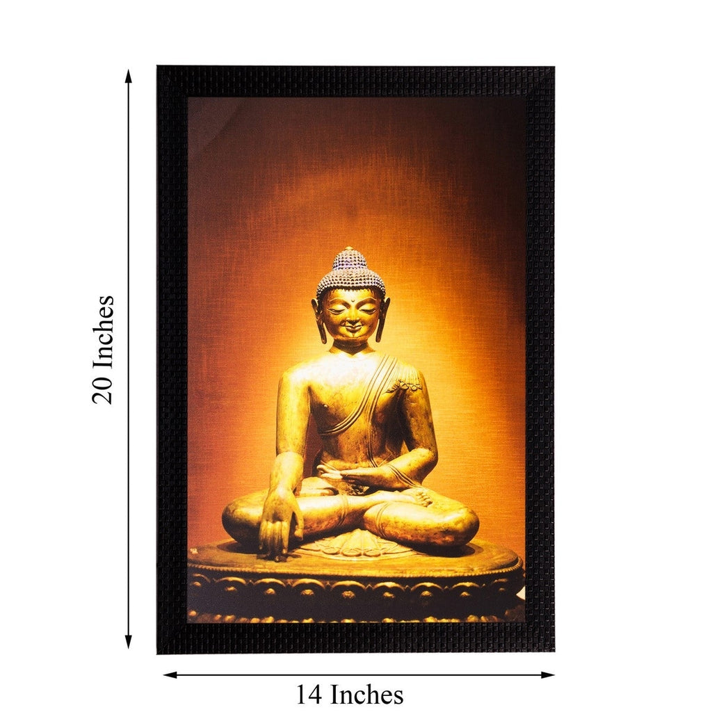 Spiritual Lord Buddha Matt Textured UV Art Painting Kafalo