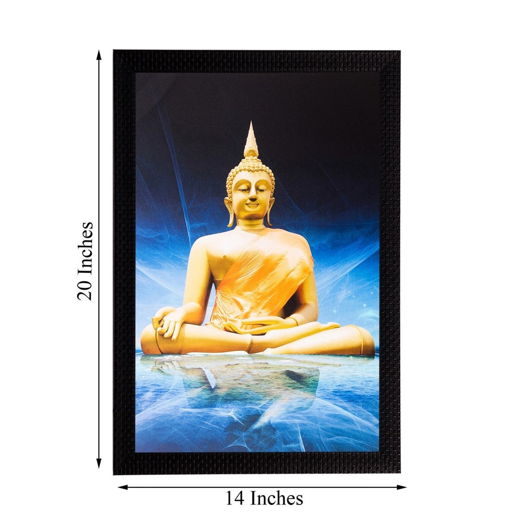 Meditating Lord Buddha Matt Textured UV Art Painting Kafalo