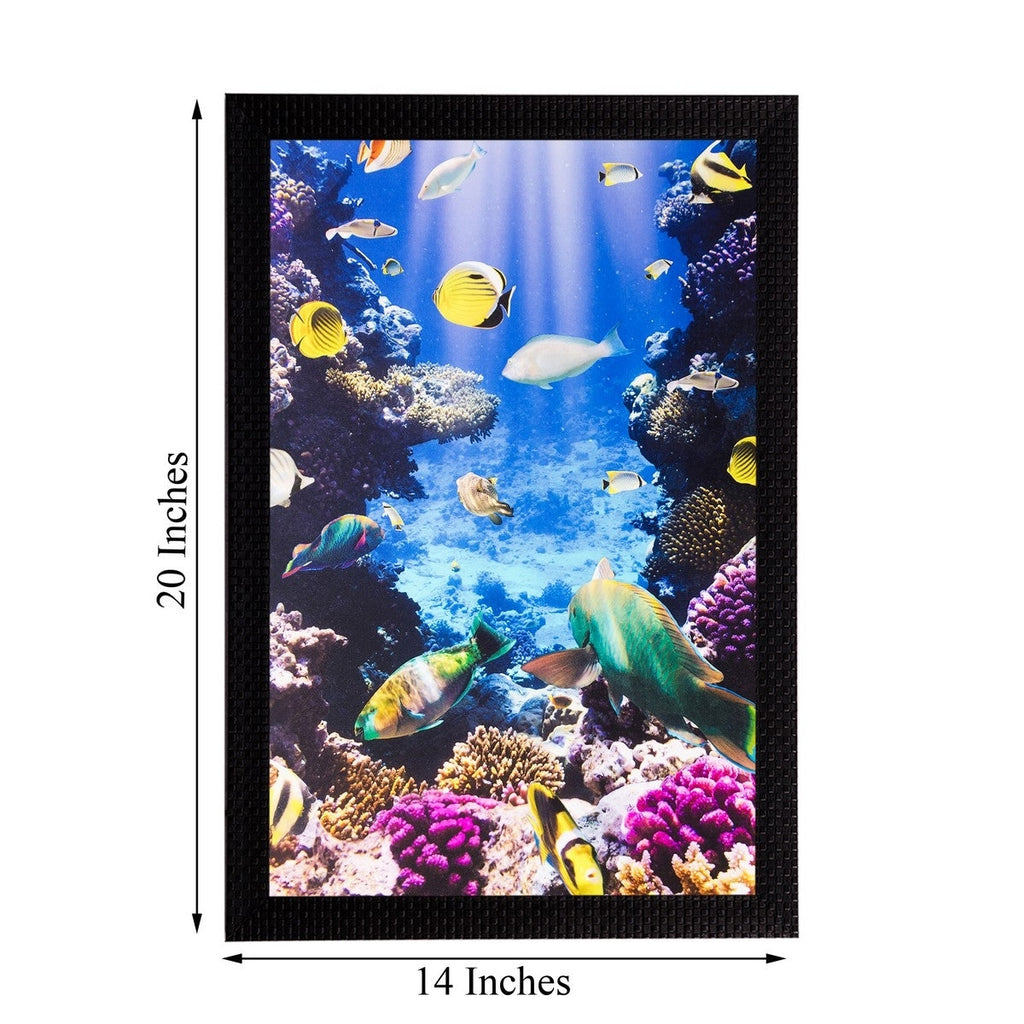 Underwater Sea View Matt Textured UV Art Painting Kafalo