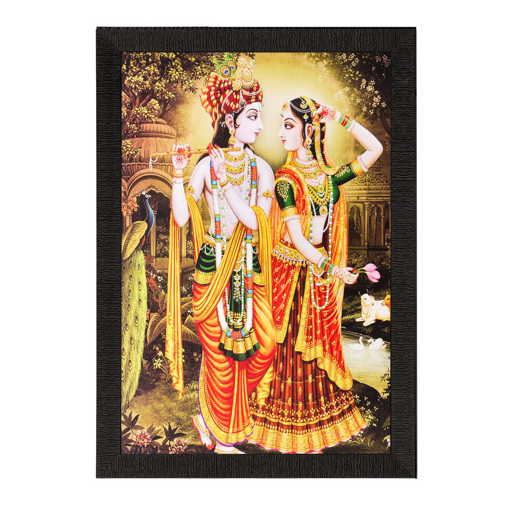 Radha Krishna Romantic Moments Matt Textured UV Art Painting Kafalo