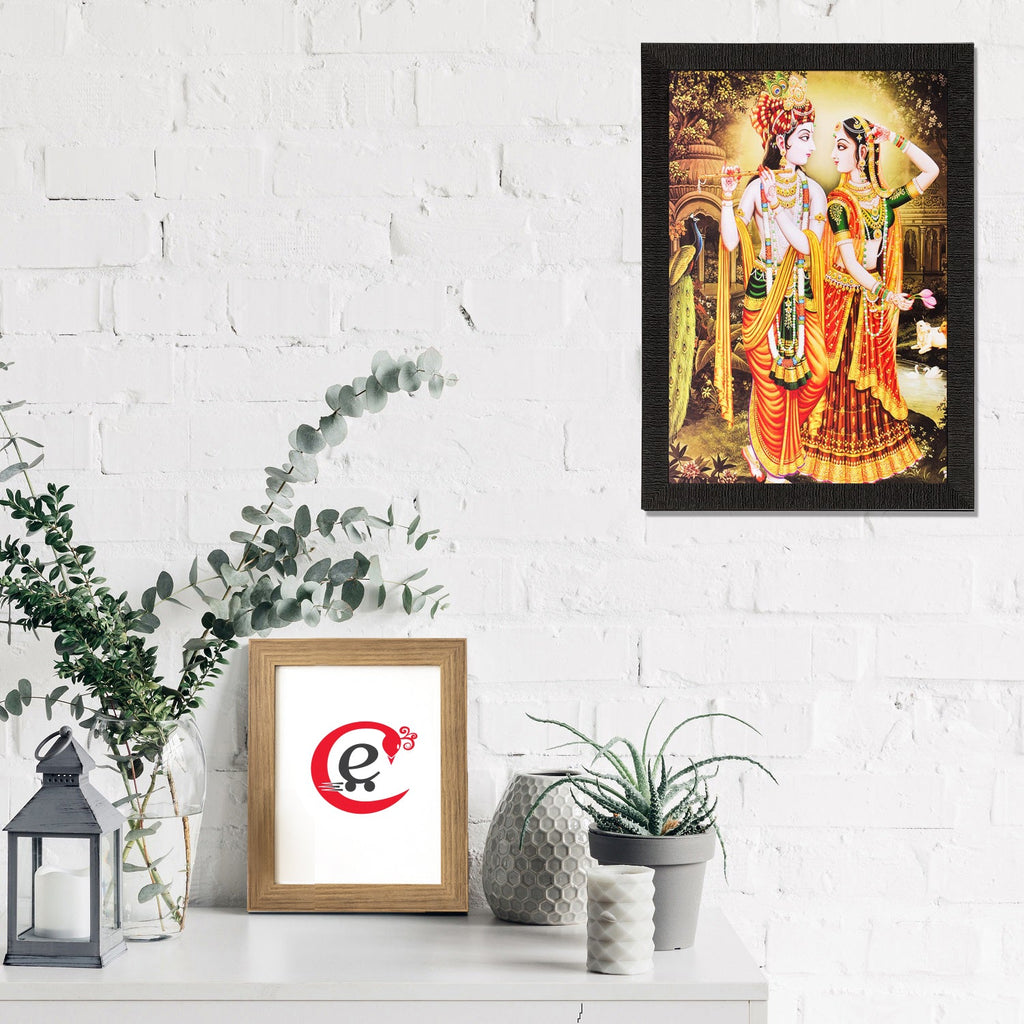 Radha Krishna Romantic Moments Matt Textured UV Art Painting Kafalo