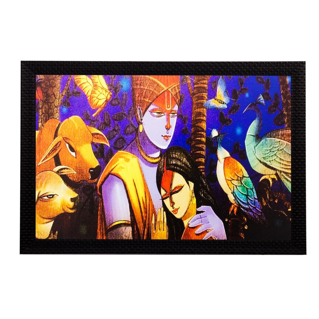 Radha Krishna Matt Textured UV Art Painting Kafalo