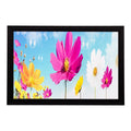 Pink Yellow Flowers Matt Textured UV Art Painting Kafalo