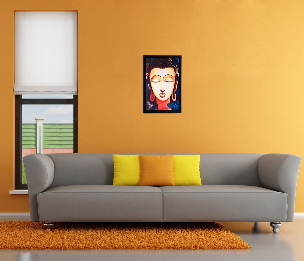 Lord Buddha Matt Textured UV Art Painting Kafalo