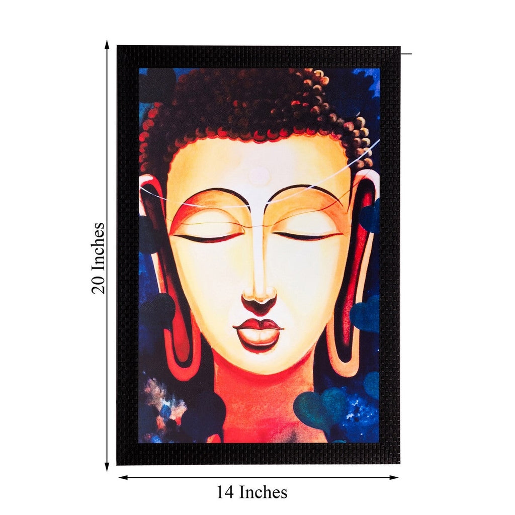 Lord Buddha Matt Textured UV Art Painting Kafalo
