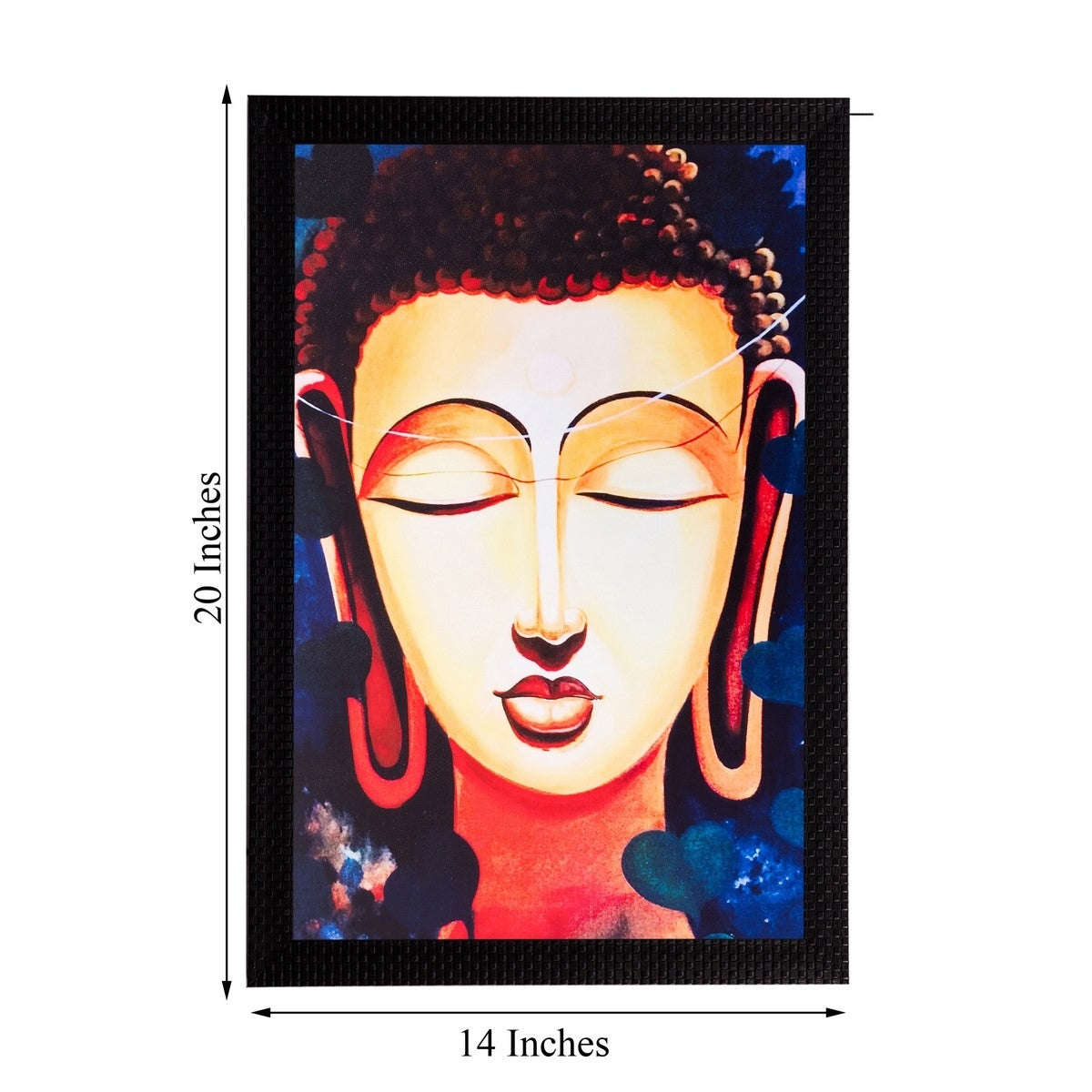 Lord Buddha Matt Textured UV Art Painting Kafalo