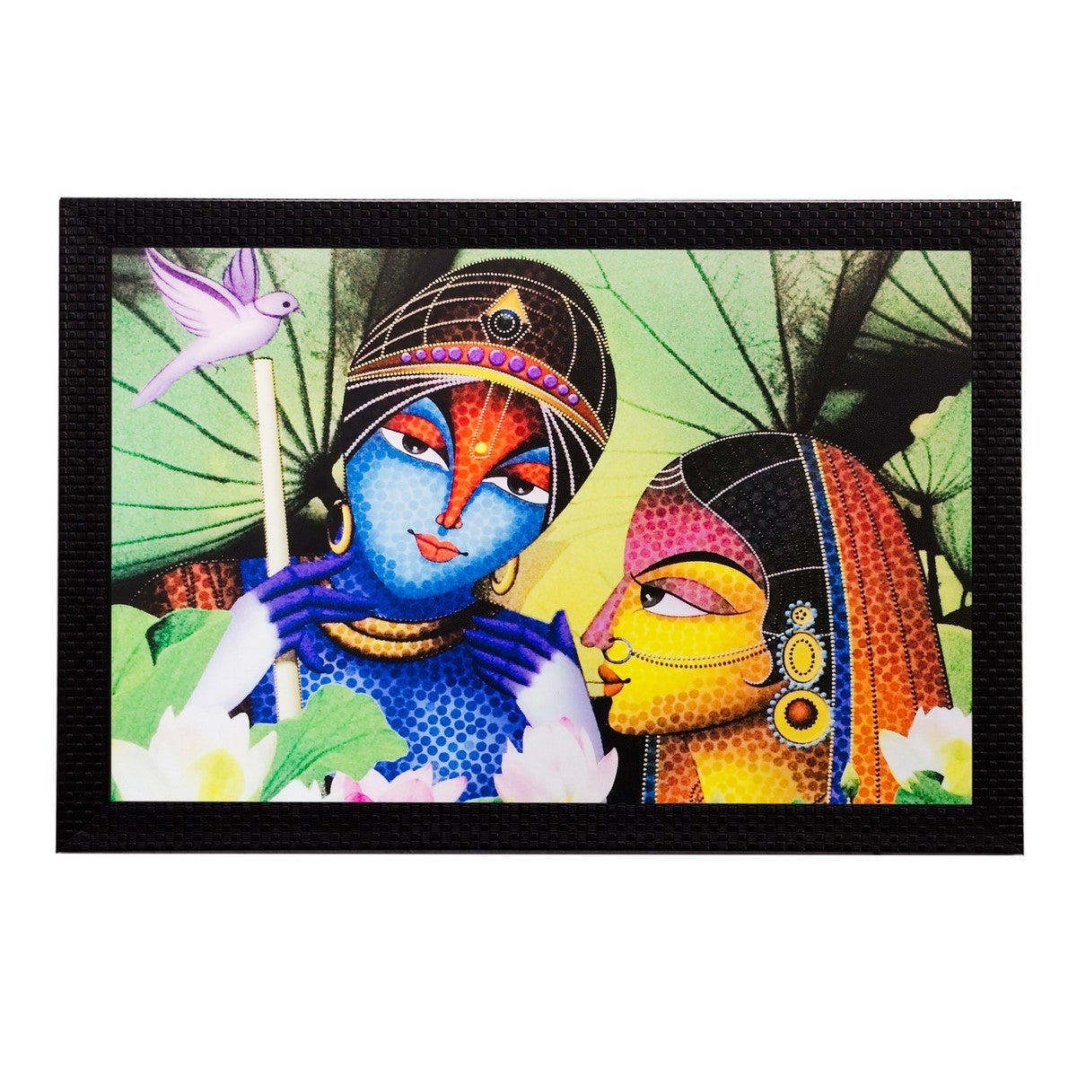 Radha Krishna Matt Textured UV Art Painting Kafalo