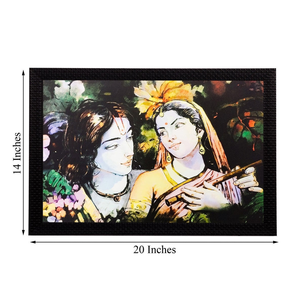 Radha Krishna Matt Textured UV Art Painting Kafalo