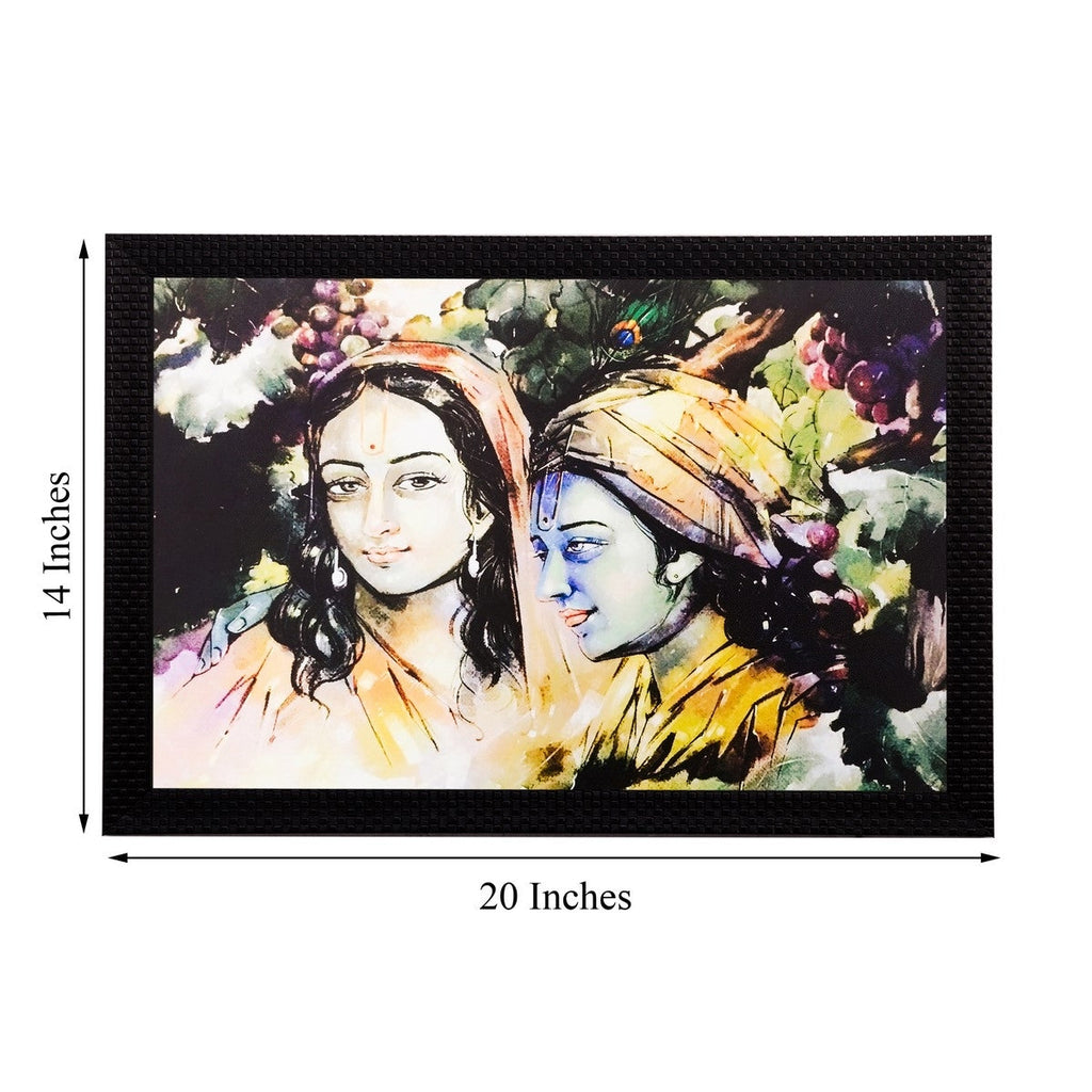 Radha Krishna Matt Textured UV Art Painting Kafalo