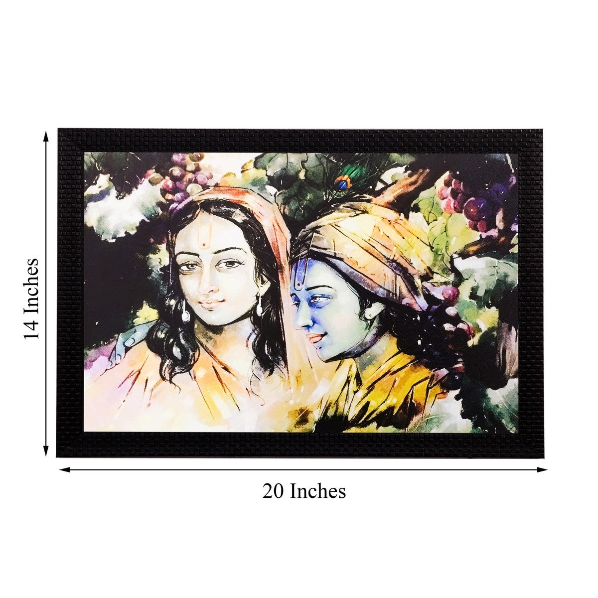 Radha Krishna Matt Textured UV Art Painting Kafalo