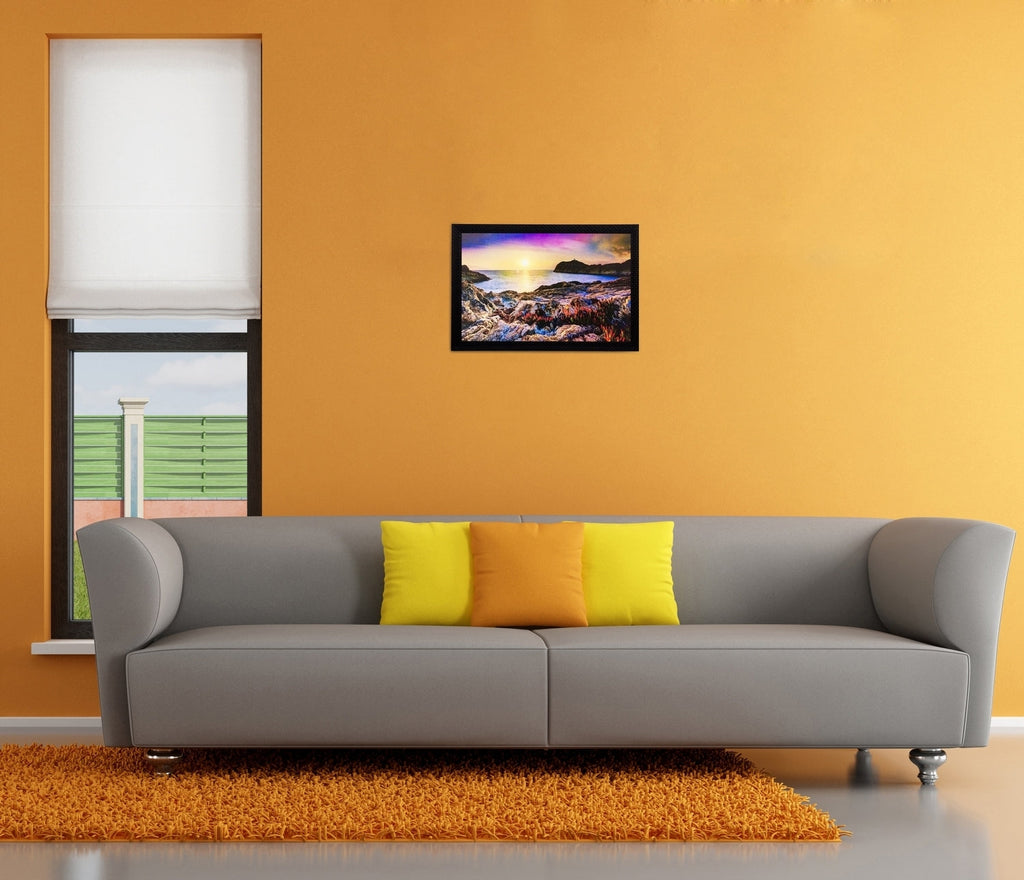 Sunset View Matt Textured UV Art Painting Kafalo