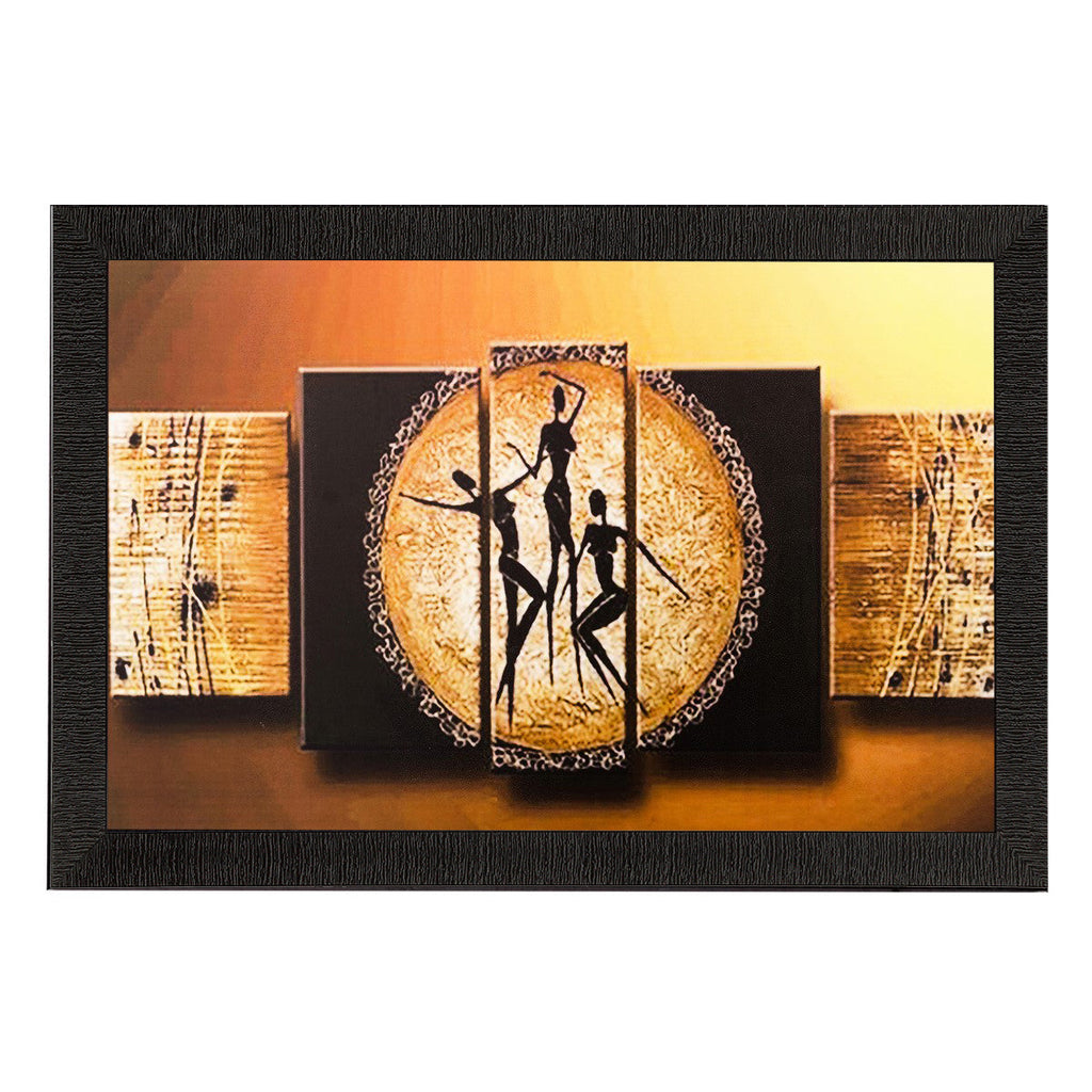 Abstract Tribal People Matt Textured UV Art Painting Kafalo