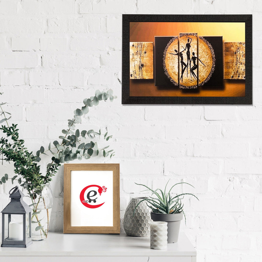 Abstract Tribal People Matt Textured UV Art Painting Kafalo