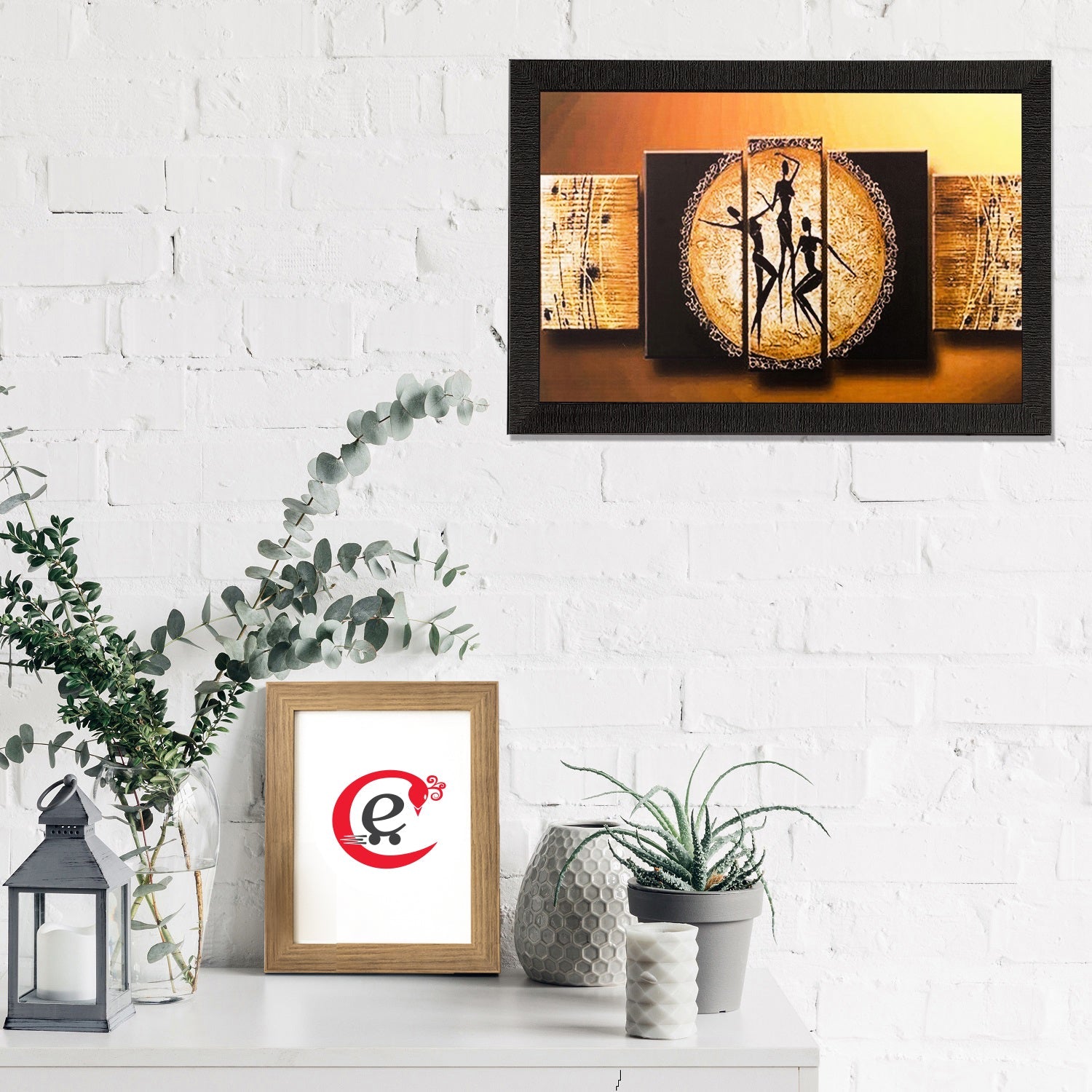 Abstract Tribal People Matt Textured UV Art Painting Kafalo