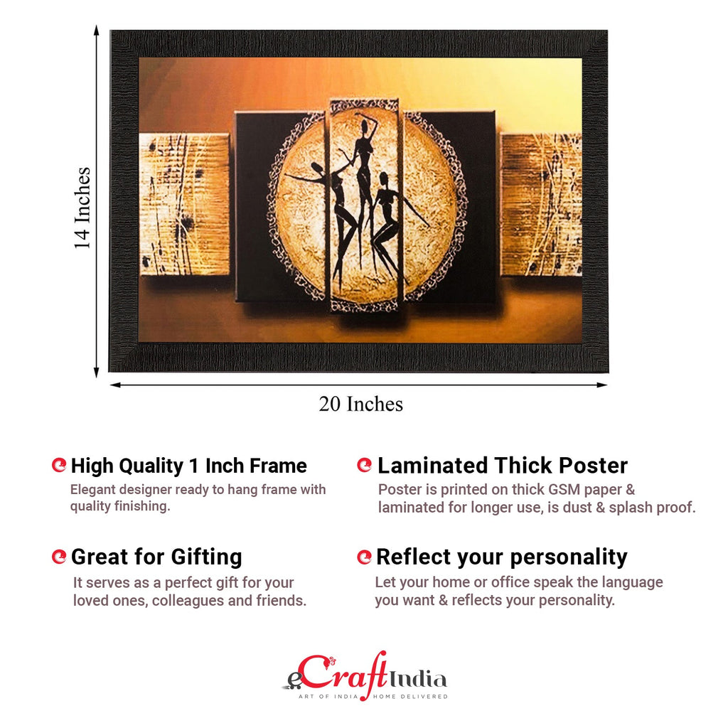 Abstract Tribal People Matt Textured UV Art Painting Kafalo