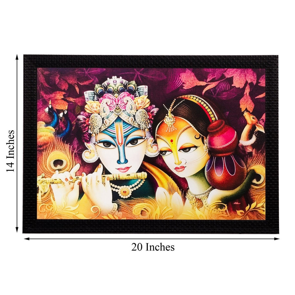 Radha Krishna Matt Textured UV Art Painting Kafalo