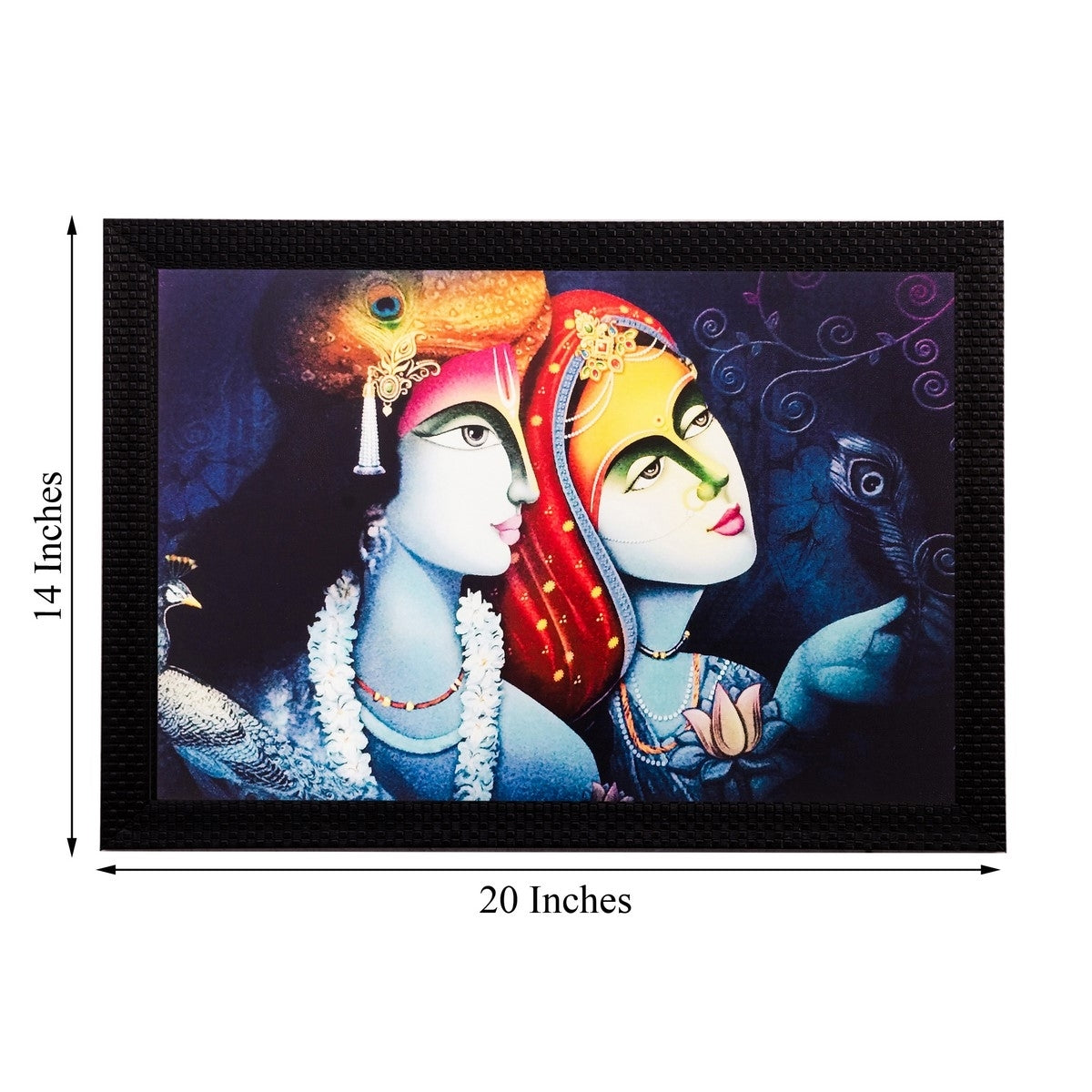 Radha Krishna Still Matt Textured UV Art Painting Kafalo