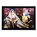 Sitting Woman Matt Textured UV Art Painting Kafalo