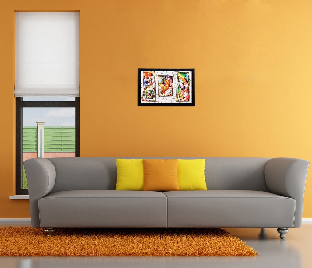 Abstract Matt Textured UV Art Painting Kafalo