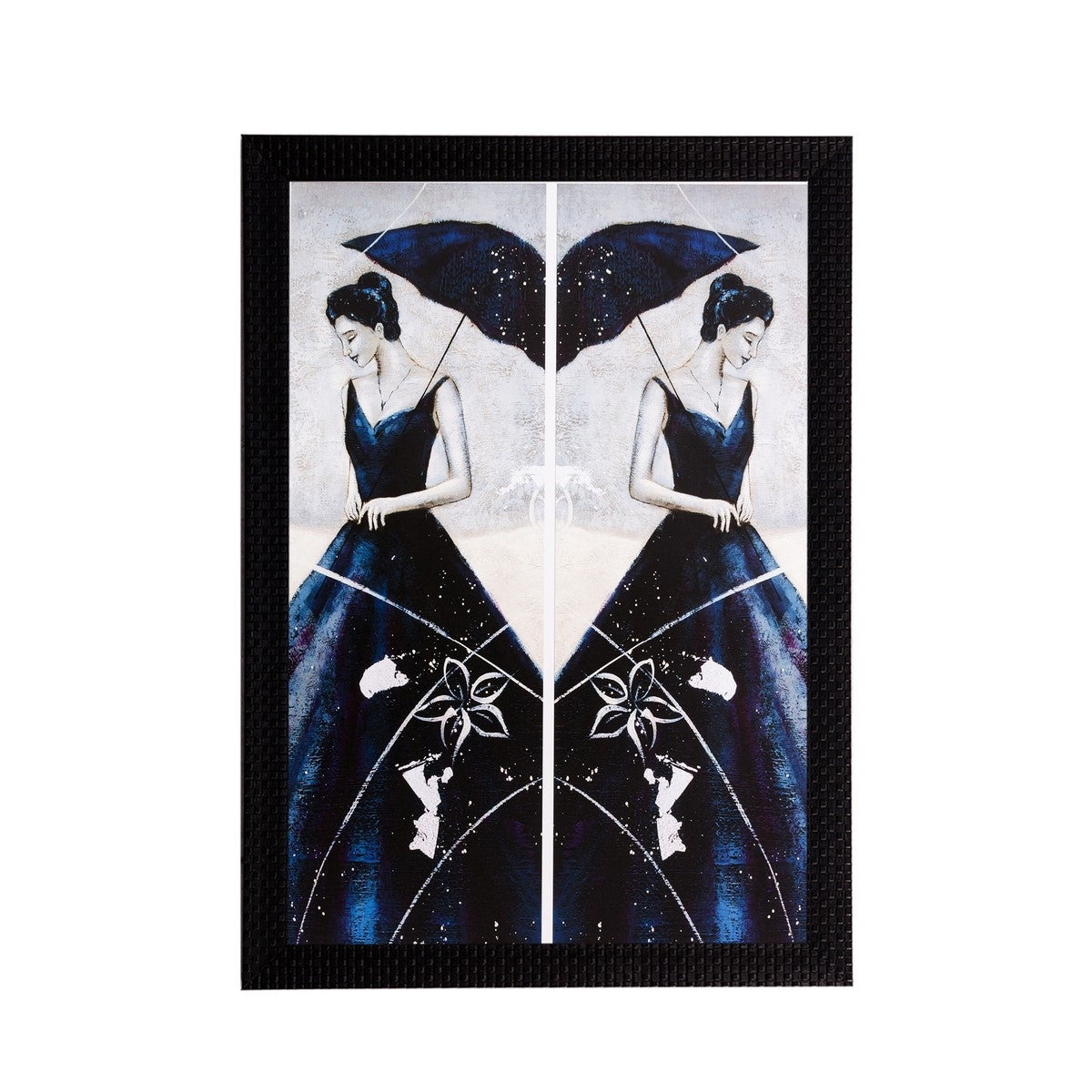 Woman Mirror Image View Matt Textured UV Art Painting Kafalo