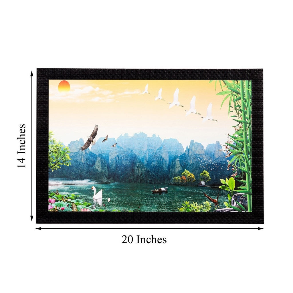 Scenic Water View Matt Textured UV Art Painting Kafalo