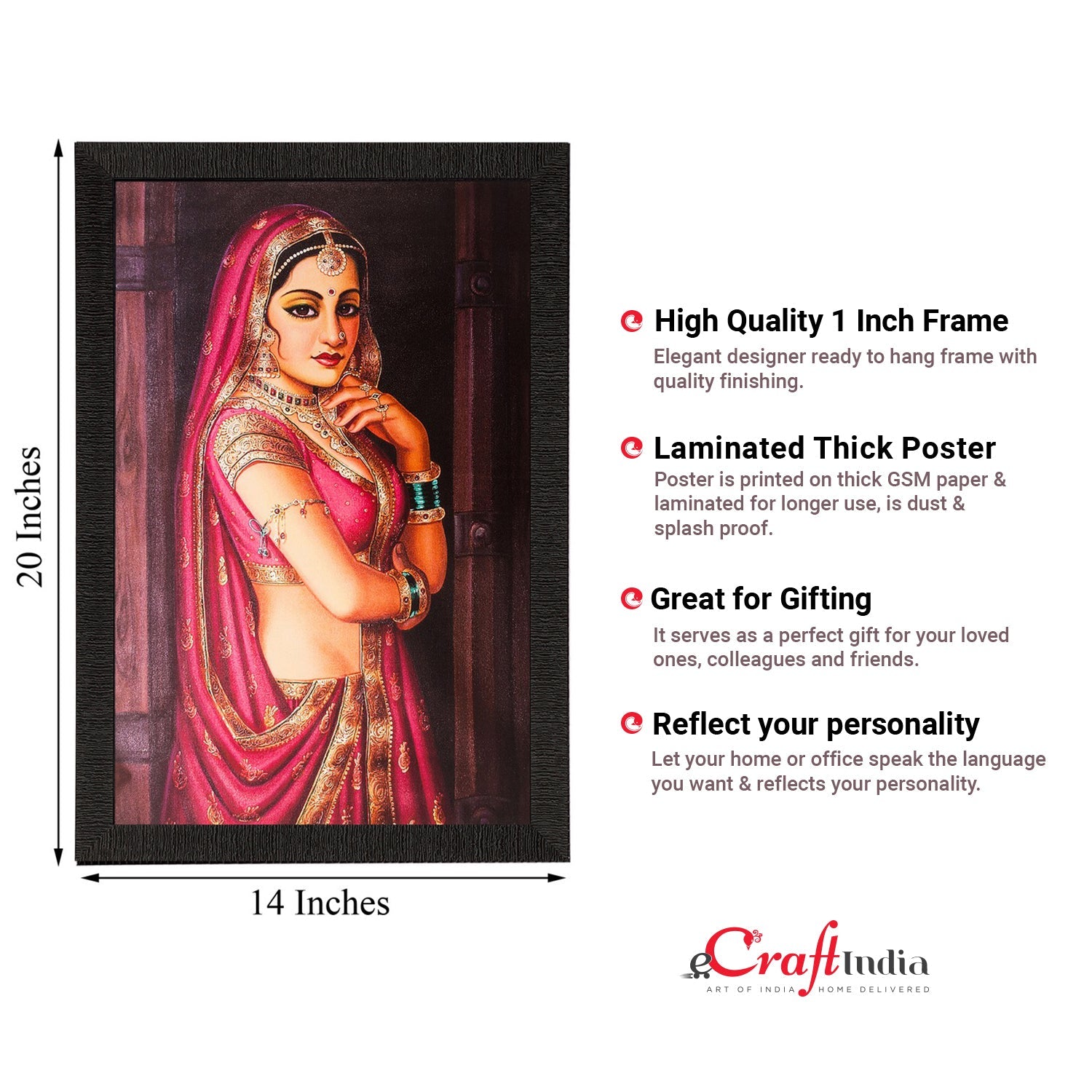 Pretty Ragini Matt Textured UV Art Painting Kafalo