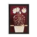 Botanical Pot and Flower Matt Textured UV Art Painting Kafalo