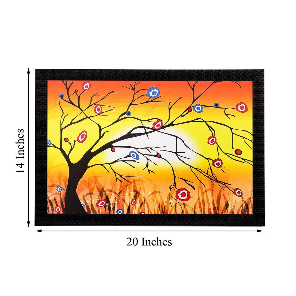 Abstract Tree and Leaves Matt Textured UV Art Painting Kafalo