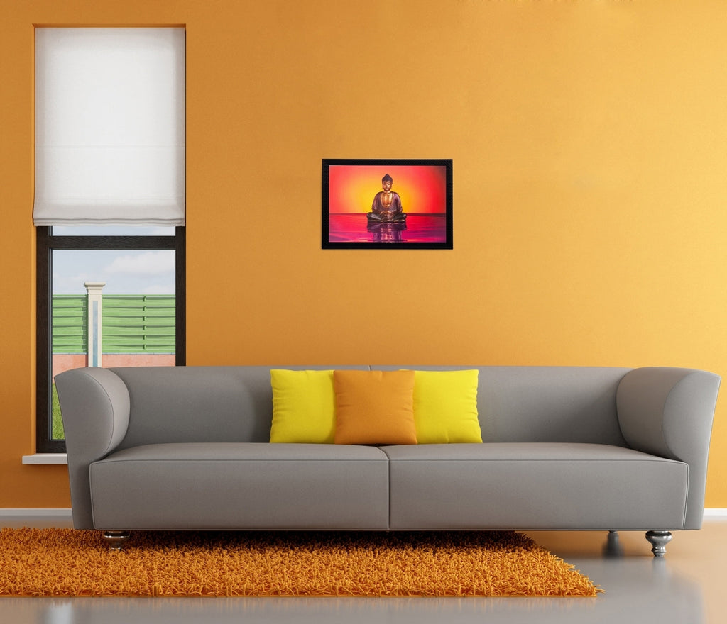 Lord Buddha Matt Textured UV Art Painting Kafalo