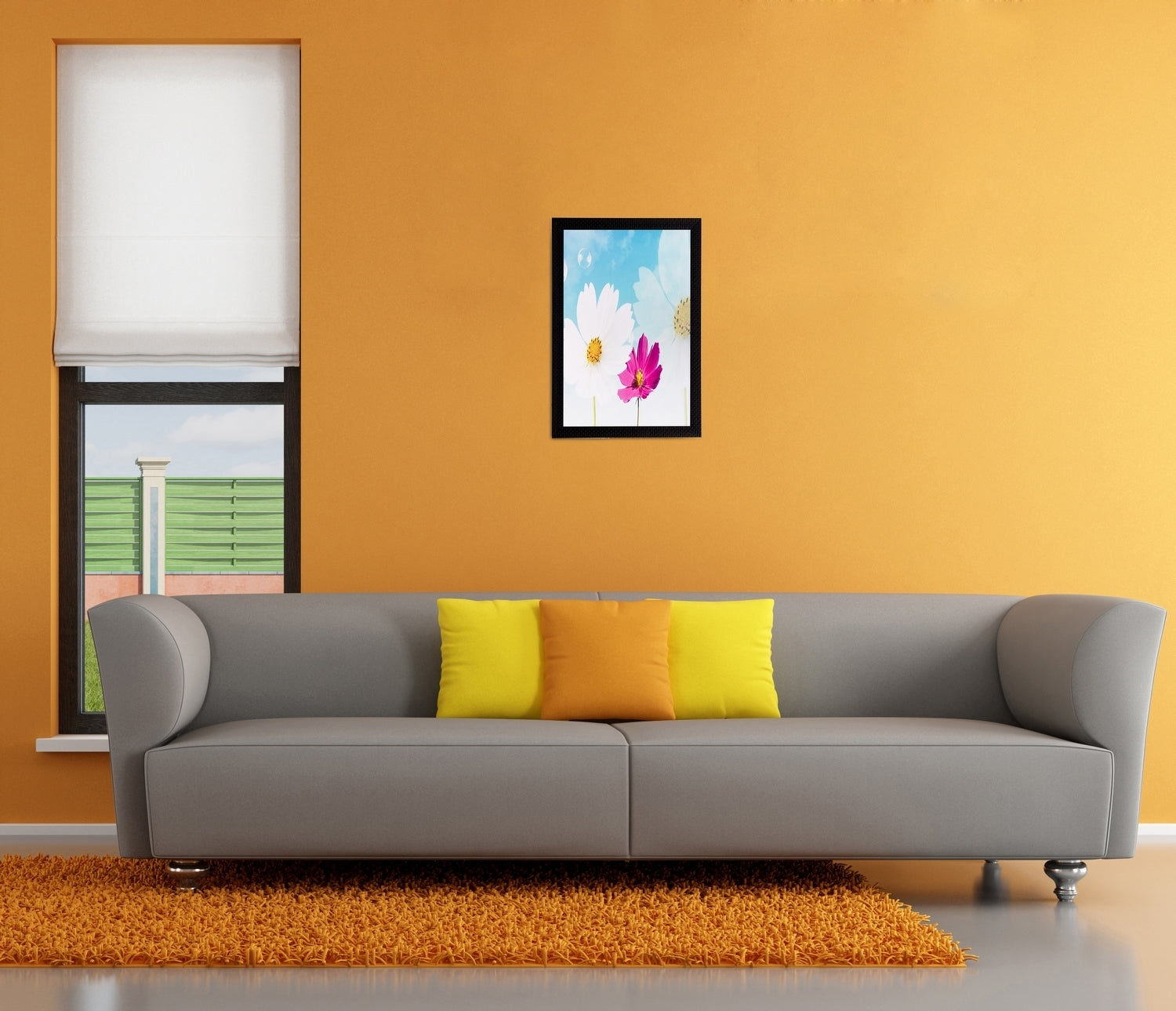 Pink & White Flower Matt Textured UV Art Painting Kafalo