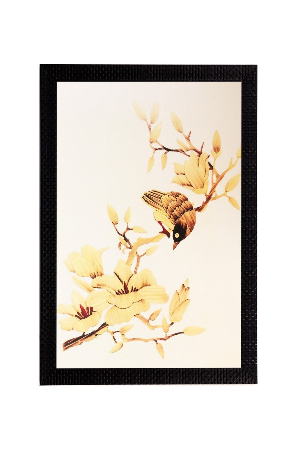 Yellow Dry Leaves Matt Textured UV Art Painting Kafalo