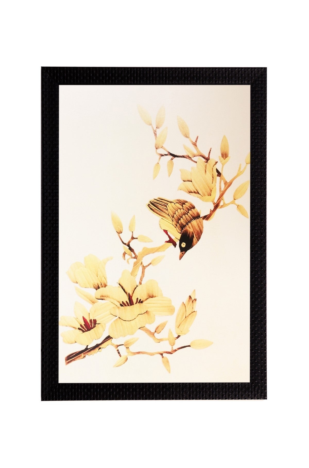 Yellow Dry Leaves Matt Textured UV Art Painting Kafalo