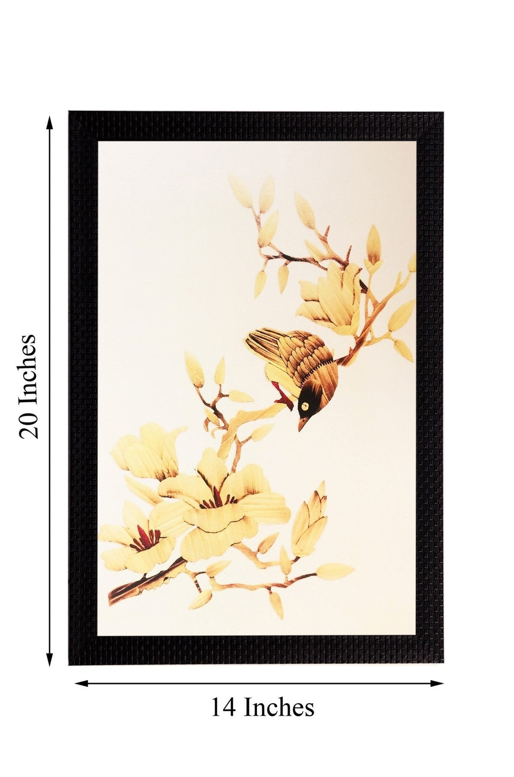 Yellow Dry Leaves Matt Textured UV Art Painting Kafalo