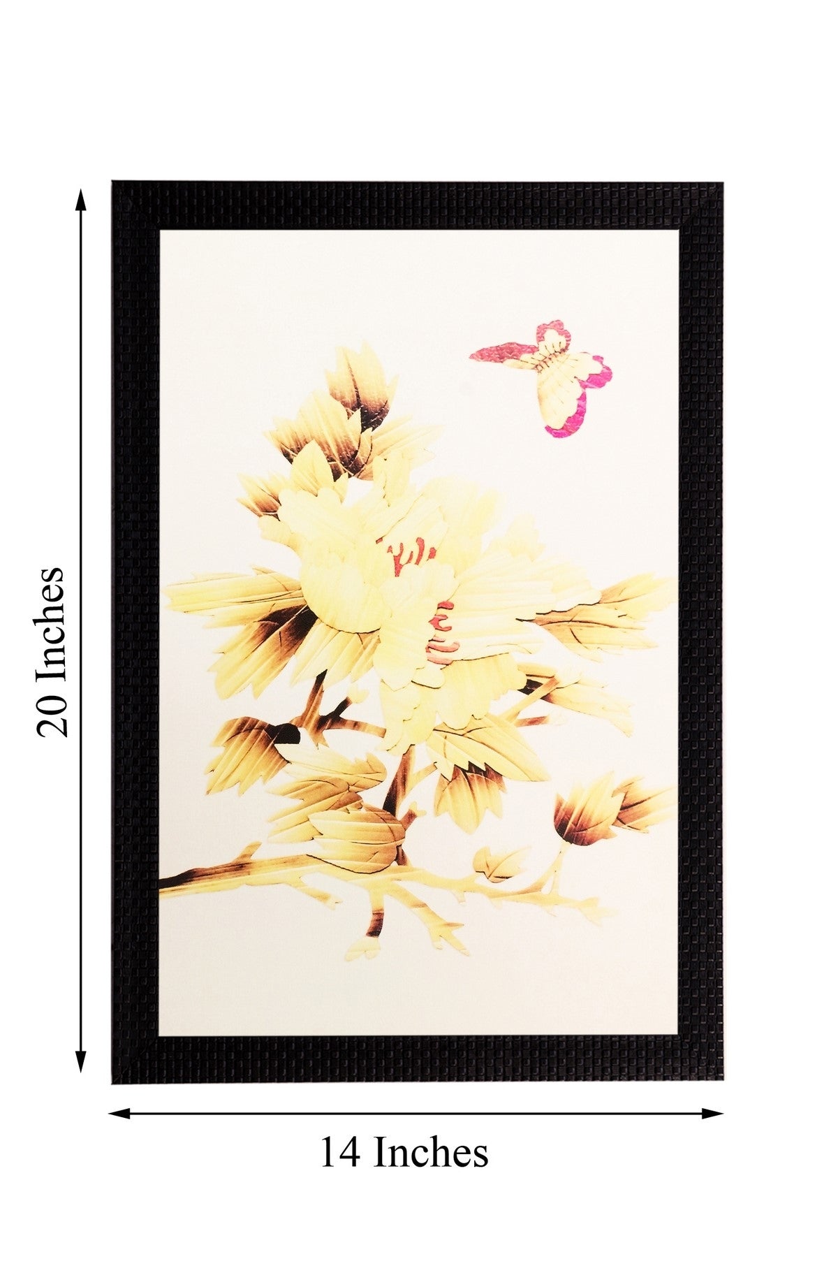Yellow Dry Leaves Matt Textured UV Art Painting Kafalo