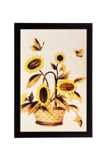 Yellow Dry Floral Matt Textured UV Art Painting Kafalo